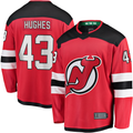 Yuxns NJ.Devils #43 Luke Hughes Red Home Breakaway Player Jerseys
