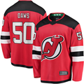 Yuxns NJ.Devils #50 Nico Daws Red Home Breakaway Player Jerseys