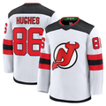 Yuxns NJ.Devils #86 Jack Hughes White Away Premium Jerseys