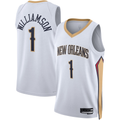 Yuxns NO.Pelicans #1 Zion Williamson White Swingman Stitched Jerseys- Association Edition