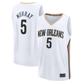 Yuxns NO.Pelicans #5 Dejounte Murray White Fast Break Replica Player Stitched Jerseys- Association Edition