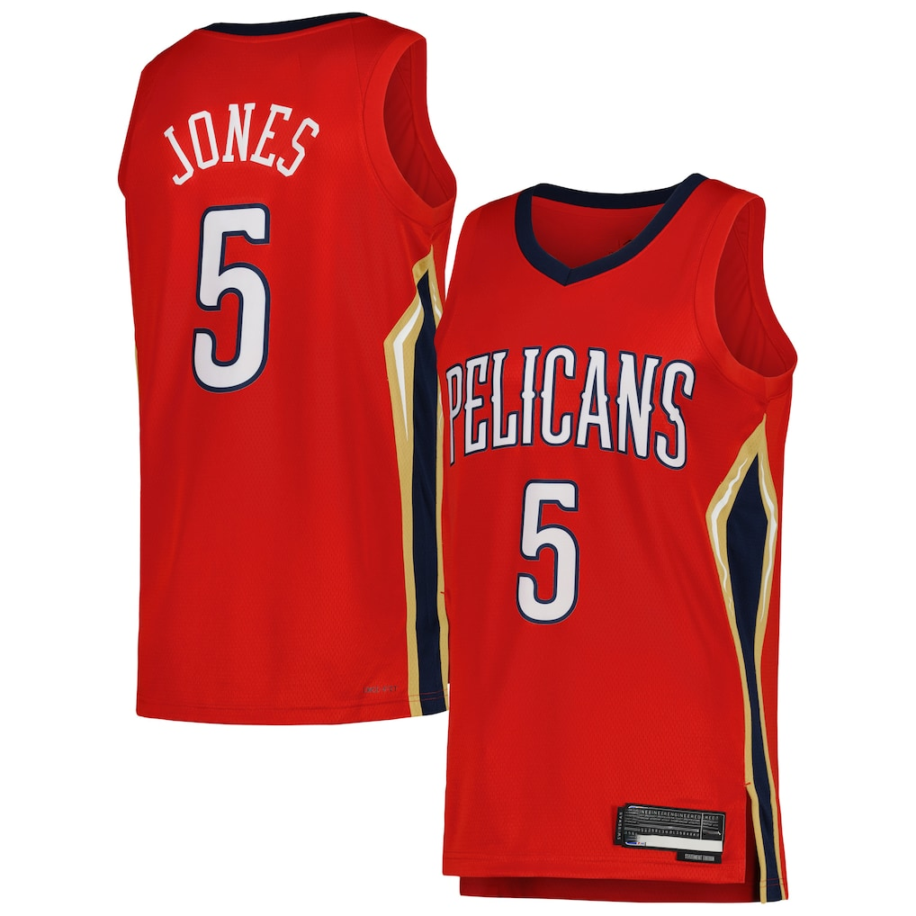 Yuxns NO.Pelicans #5 Herbert Jones Red Swingman Stitched Jerseys- Statement Edition