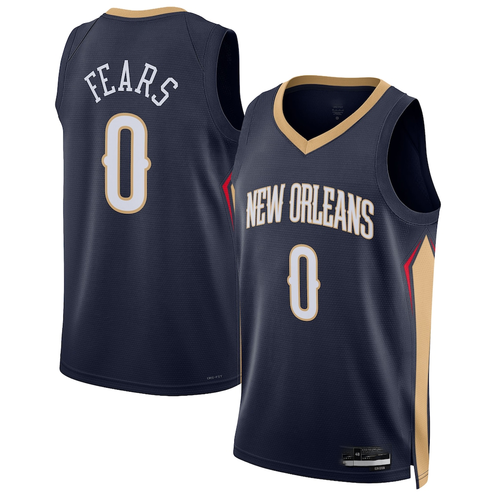Yuxns NO.Pelicanss #0 Jeremiah Fears Navy Swingman Stitched Jerseys- Icon Edition