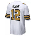 Yuxns NO.Saints #12 Chris Olave Player White Alternate Game Stitched Jerseys