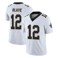 Yuxns NO.Saints #12 Chris Olave Player White Limited Vapor Untouchable Home Game Stitched Jerseys