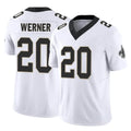 Yuxns NO.Saints #20 Pete Werner Player White Limited Vapor F.U.S.E. Home Game Stitched Jerseys