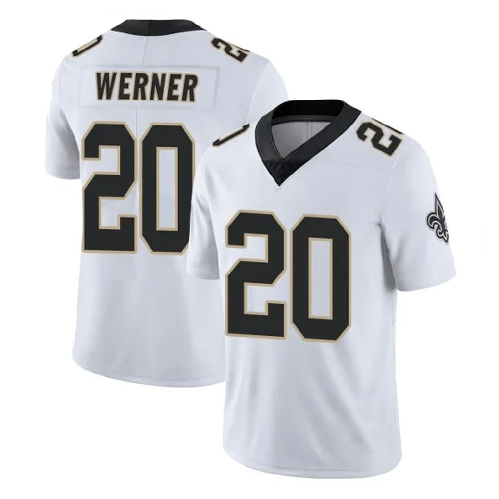 Yuxns NO.Saints #20 Pete Werner Player White Limited Vapor Untouchable Home Game Stitched Jerseys