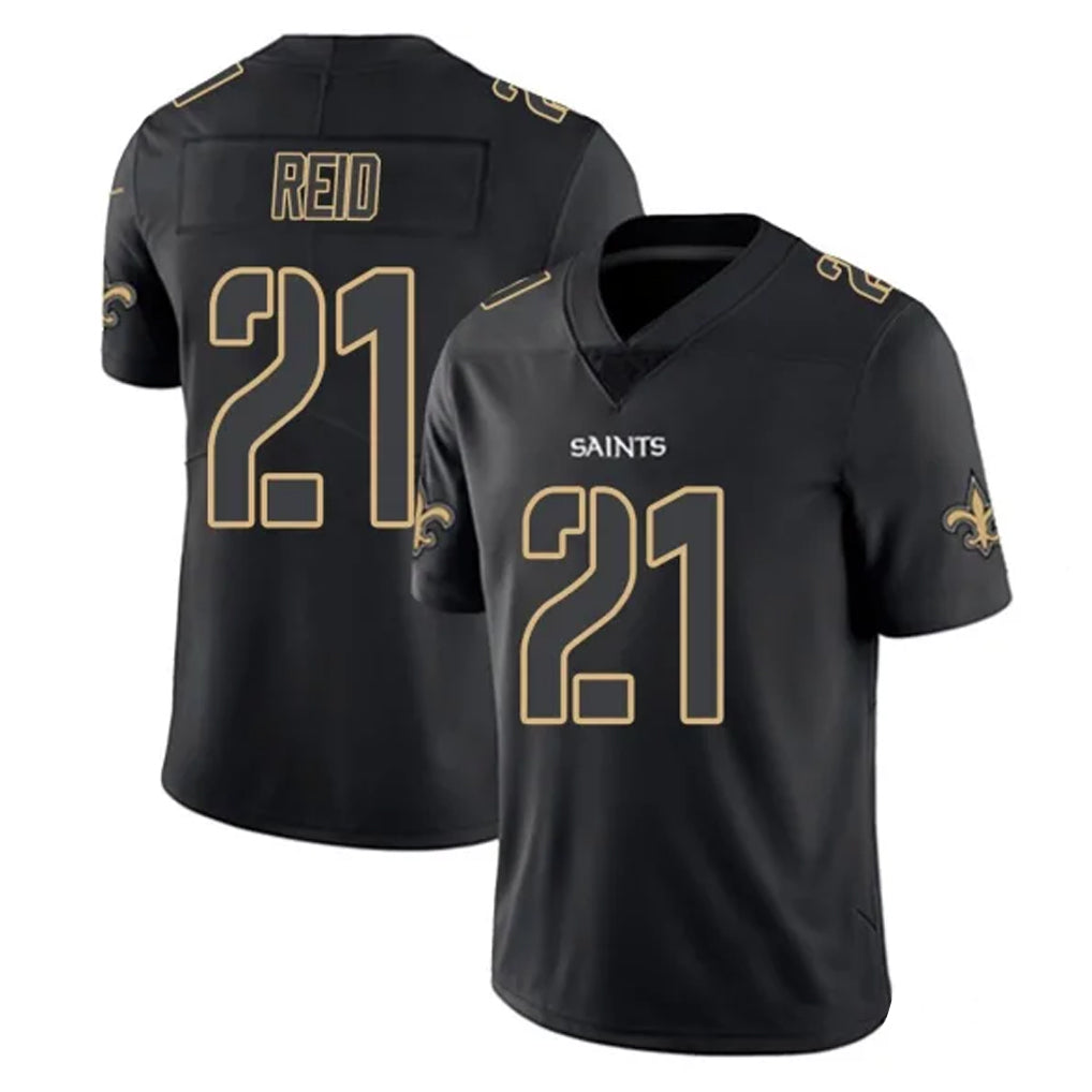 Yuxns NO.Saints #21 Justin Reid Player Black Impact Limited Home Game Stitched Jerseys