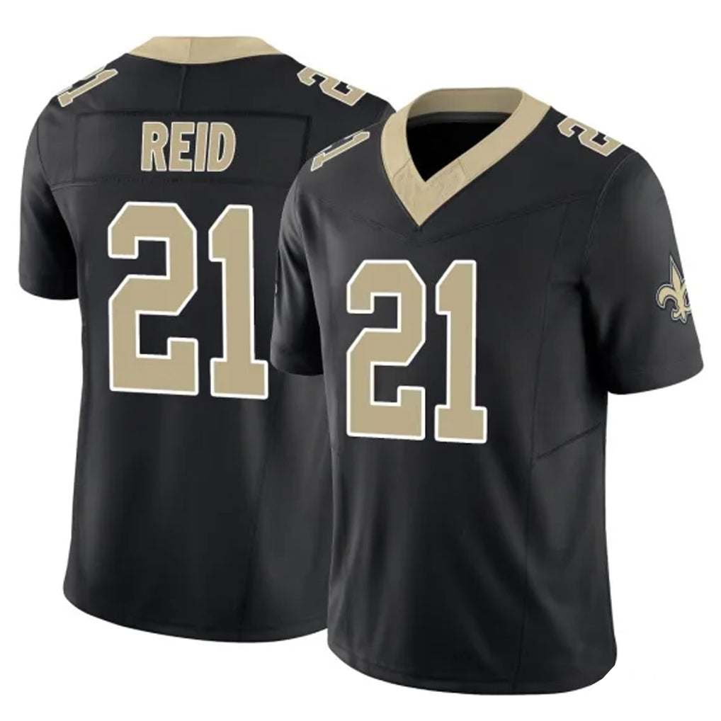 Yuxns NO.Saints #21 Justin Reid Player Black Limited Vapor F.U.S.E. Home Game Stitched Jerseys