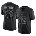 Rced NO.Saints #32 Tyrann Mathieu Player Black RFLCTV Limited Stitched Jerseys