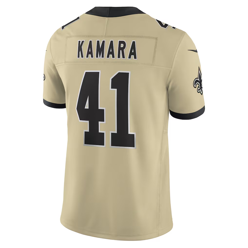 Yuxns NO.Saints #41 Alvin Kamara Gold Alternate Gameday Golds Alternate Vapor F.U.S.E. Limited Stitched Jerseys