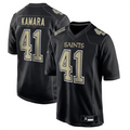 Rced NO.Saints #41 Alvin Kamara Player Carbon Black Fashion Game Stitched Jerseys