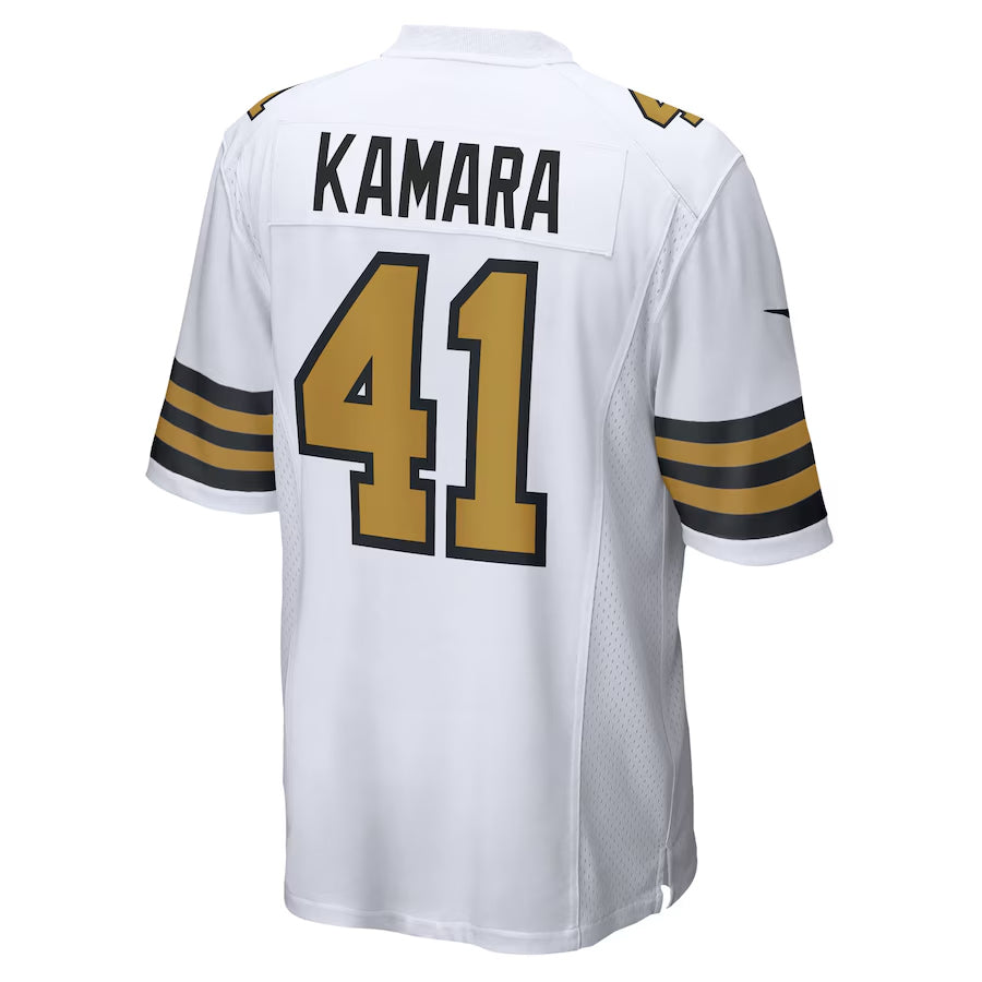Rced NO.Saints #41 Alvin Kamara Player White Alternate Game Stitched Jerseys