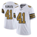 Yuxns NO.Saints #41 Alvin Kamara Player White Limited Color Rush Home Game Stitched Jerseys