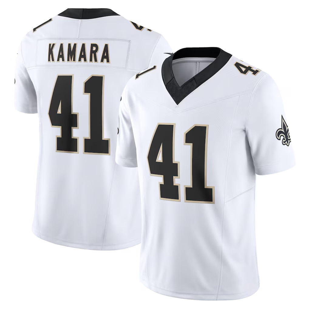 Yuxns NO.Saints #41 Alvin Kamara Player White Limited Vapor F.U.S.E. Home Game Stitched Jerseys