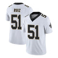 Yuxns NO.Saints #51 Cesar Ruiz Player White Limited Vapor Untouchable Home Game Stitched Jerseys
