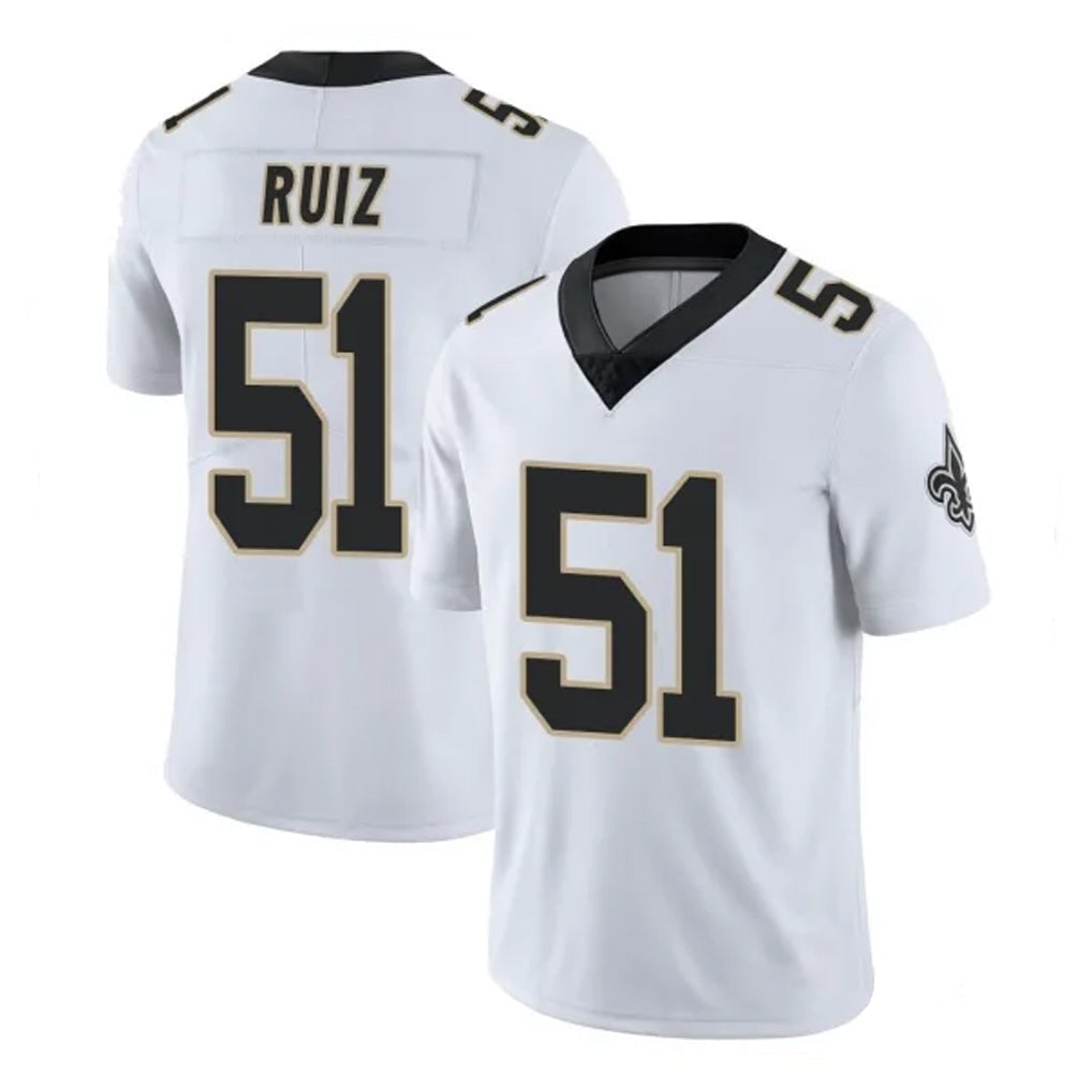 Yuxns NO.Saints #51 Cesar Ruiz Player White Limited Vapor Untouchable Home Game Stitched Jerseys