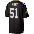 Yuxns NO.Saints #51 Sam Mills Mitchell & Ness Black Legacy Replica Puhic Stitched Jerseys
