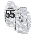 Yuxns NO.Saints #55 Kaden Elliss Player Arctic Camo Salute to Service Pullover Hoodies Limited Game Stitched Jerseys