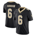 Yuxns NO.Saints #6 Tyler Shough Player Black Limited Vapor Untouchable Home Game Stitched Jerseys