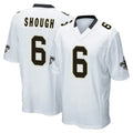 Yuxns NO.Saints #6 Tyler Shough Player White Home Game Stitched Jerseys