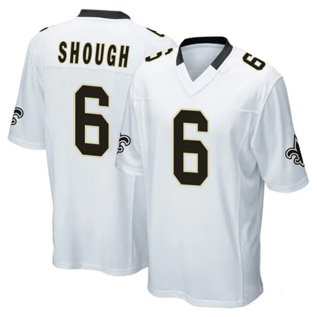 Yuxns NO.Saints #6 Tyler Shough Player White Home Game Stitched Jerseys