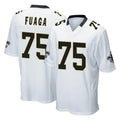 Yuxns NO.Saints #75 Taliese Fuaga Player White Home Game Stitched Jerseys