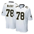 Yuxns NO.Saints #78 Erik McCoy Player White Home Game Stitched Jerseys