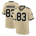 Yuxns NO.Saints #83 Juwan Johnson Player Gold Home Game Stitched Jerseys