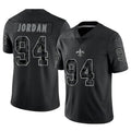 Rced NO.Saints #94 Cameron Jordan Player Black RFLCTV Limited Stitched Jerseys