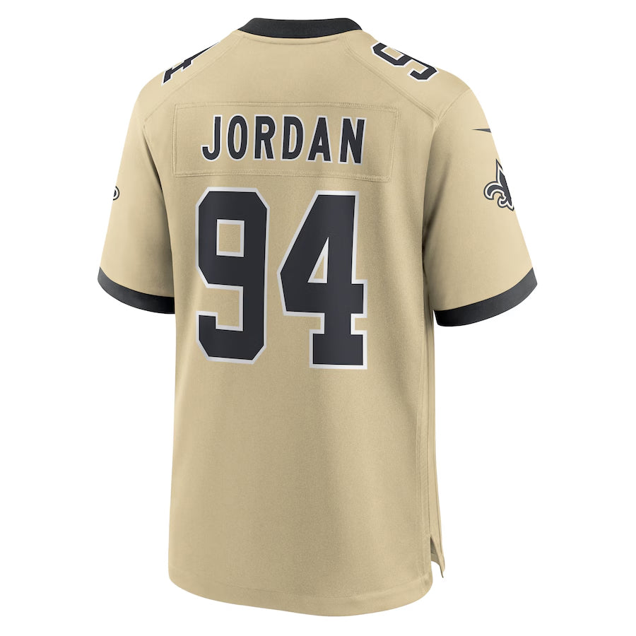 Yuxns NO.Saints #94 Cameron Jordan Player Gold Alternate Game Stitched Jerseys