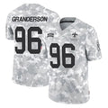 Yuxns NO.Saints #96 Carl Granderson Player Arctic Camo Salute To Service Limited Game Stitched Jerseys
