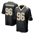 Yuxns NO.Saints #96 Carl Granderson Player Black Home Game Stitched Jerseys