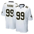 Yuxns NO.Saints #99 Chase Young Player White Home Game Stitched Jerseys