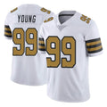 Yuxns NO.Saints #99 Chase Young Player White Limited Color Rush Home Game Stitched Jerseys