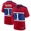 Yuxns NY.Giants #1 Malik Nabers Player Red Alternate Game Stitched Jerseys