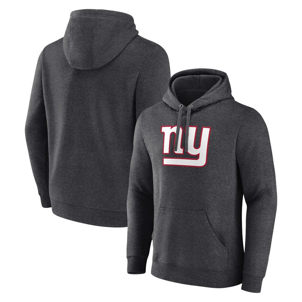 Yuxns NY.Giants Gray LOGO Pullover Hoodies Limited Game Blank Player Stitched Jerseys