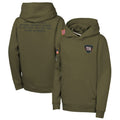 Yuxns NY.Giants Olive Salute to Service Pullover Hoodies Limited Blank Player Stitched Jerseys