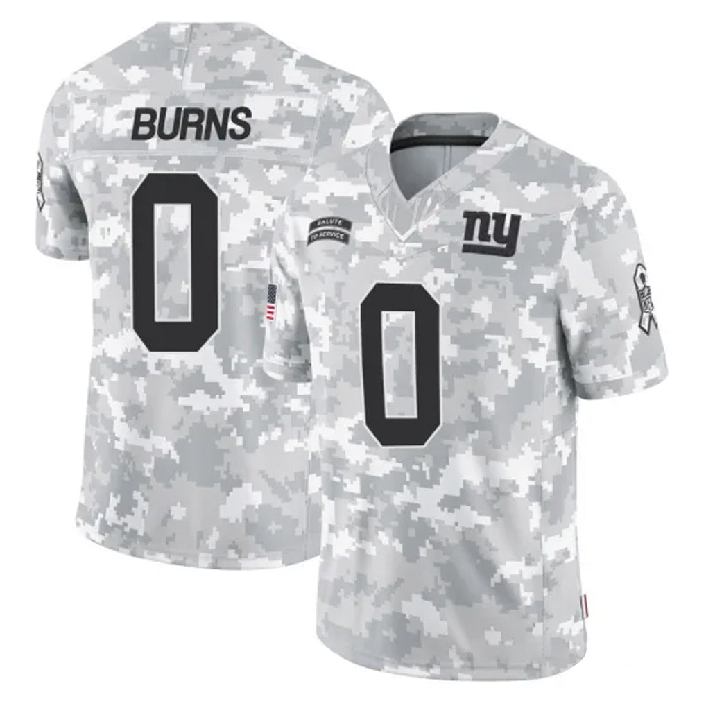 Yuxns NY.Giants #0 Brian Burns Player Arctic Camo Salute To Service Limited Game Stitched Jerseys