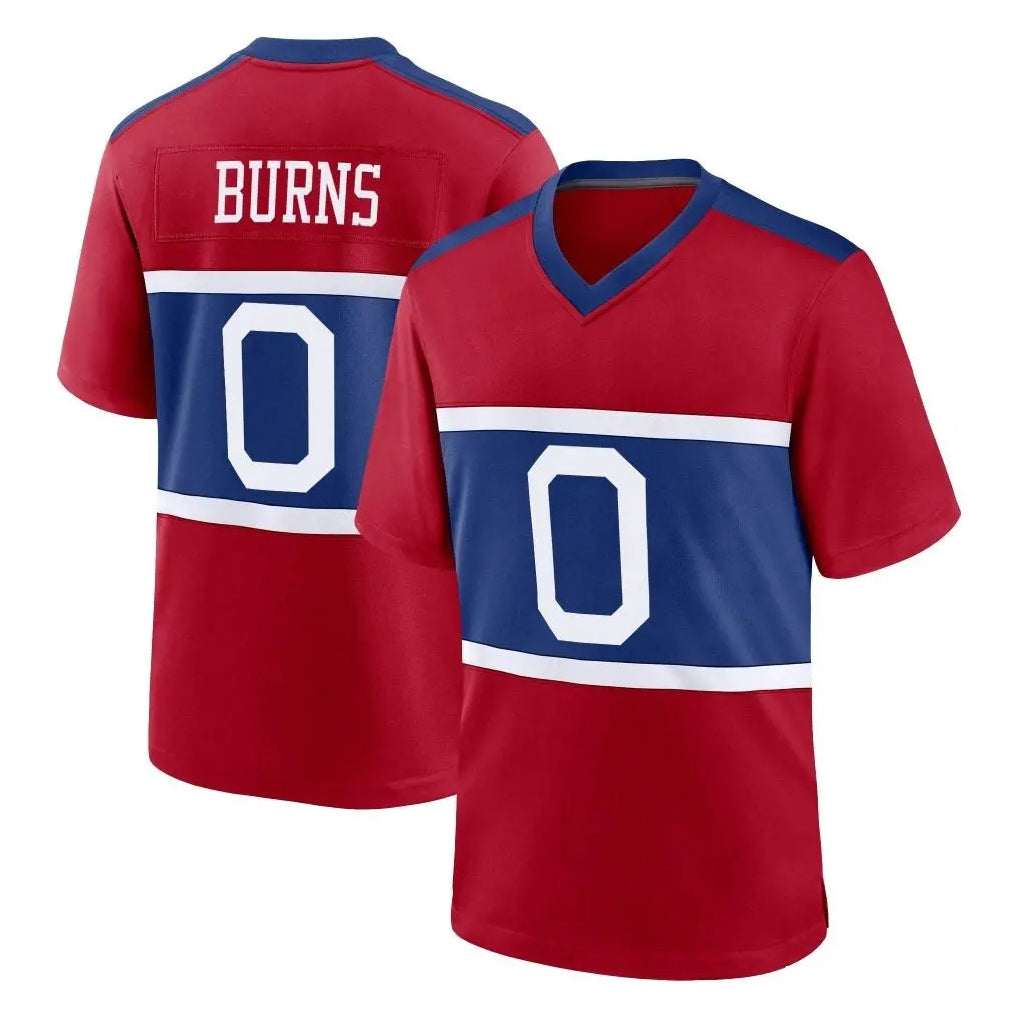 Yuxns NY.Giants #0 Brian Burns Player Red Century Home Game Stitched Jerseys