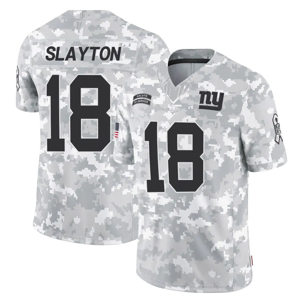 Yuxns NY.Giants #18 Darius Slayton Player Arctic Camo Salute To Service Limited Game Stitched Jerseys