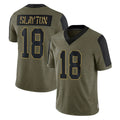 Yuxns NY.Giants #18 Darius Slayton Player Olive Salute To Service Limited Game Stitched Jerseys