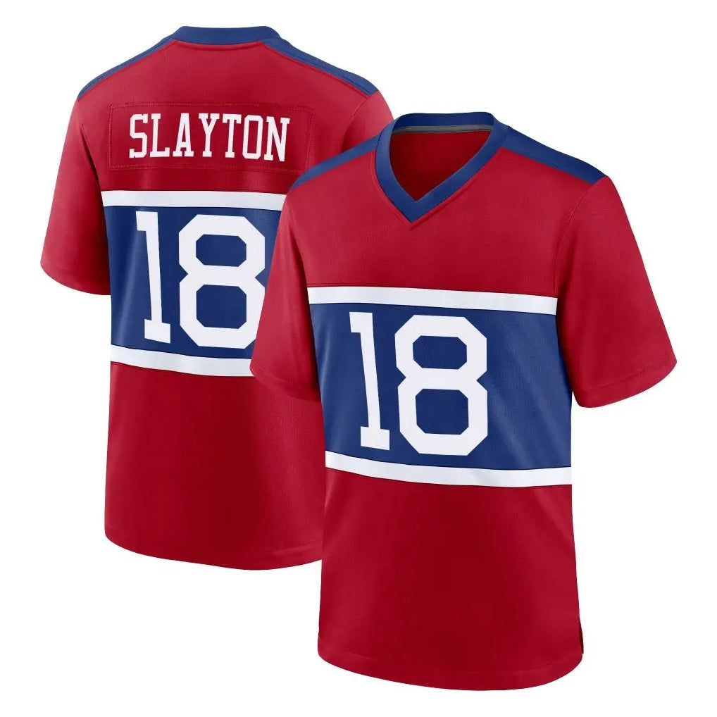 Yuxns NY.Giants #18 Darius Slayton Player Red Century Home Game Stitched Jerseys