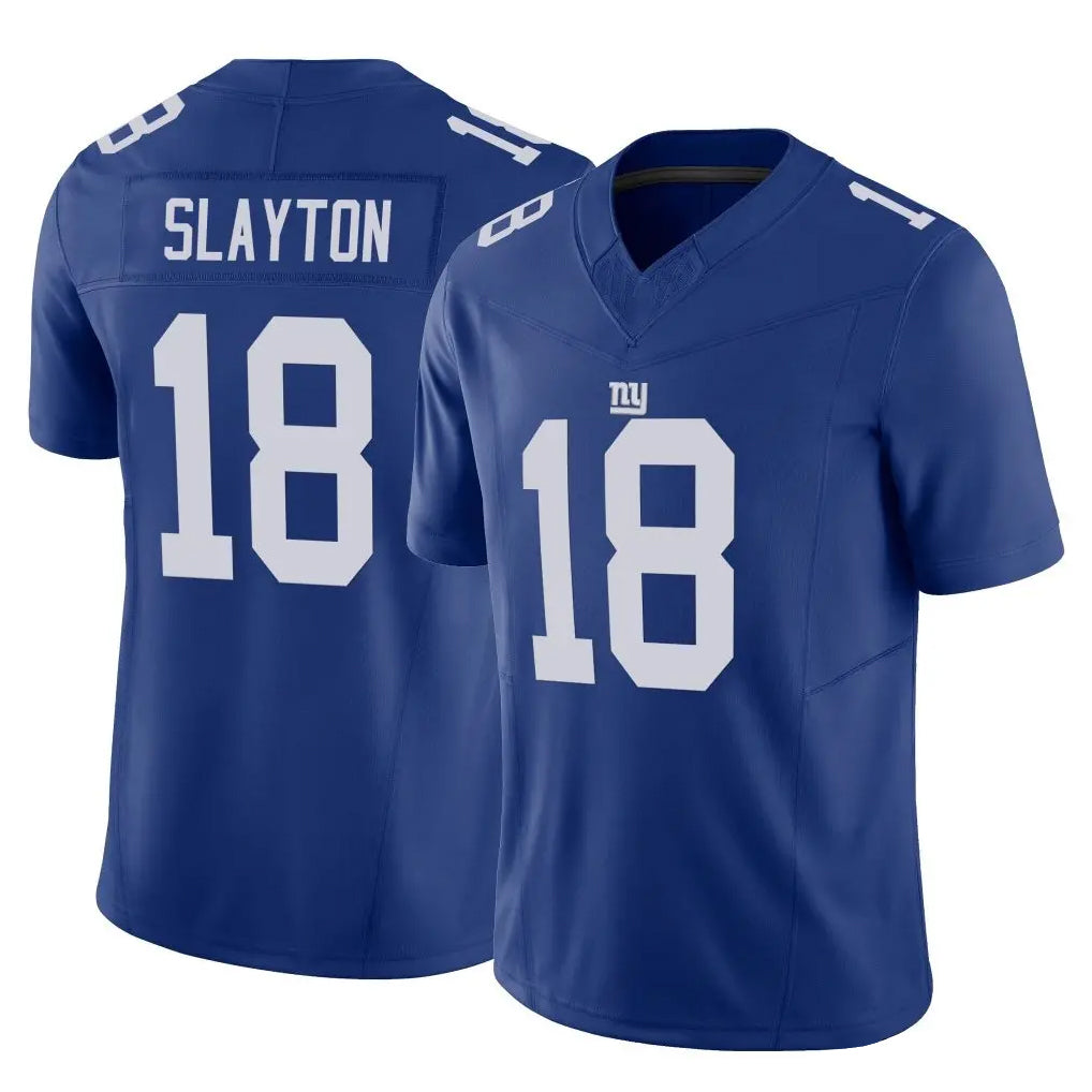 Yuxns NY.Giants #18 Darius Slayton Player Royal Limited Vapor F.U.S.E. Home Game Stitched Jerseys