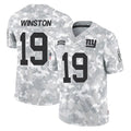 Yuxns NY.Giants #19 Jameis Winston Player Arctic Camo Salute To Service Limited Game Stitched Jerseys