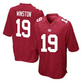 Yuxns NY.Giants #19 Jameis Winston Player Red Home Game Stitched Jerseys