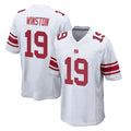 Yuxns NY.Giants #19 Jameis Winston Player White Home Game Stitched Jerseys