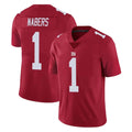 Yuxns NY.Giants #1 Malik Nabers Player Red Limited Vapor Untouchable Home Game Stitched Jerseys
