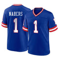Yuxns NY.Giants #1 Malik Nabers Player Royal Classic Home Game Stitched Jerseys