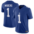 Yuxns NY.Giants #1 Malik Nabers Royal Vapor F.U.S.E. Limited Jersey American Stitched Stitched Jerseys